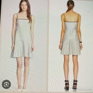 Women’s Rag & Bone Linen Blend Sundress, Black/White Stripe, Size 8